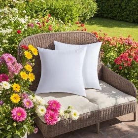 White square pillows (2-pack with bubble wrap) suitable for bed cushions, 18*18 inches, sofa cushions, patio cushions, cushion inserts, breathabl