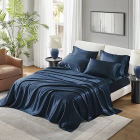 Satin Luxury Sheet Set Cal King (Color: as Pic)